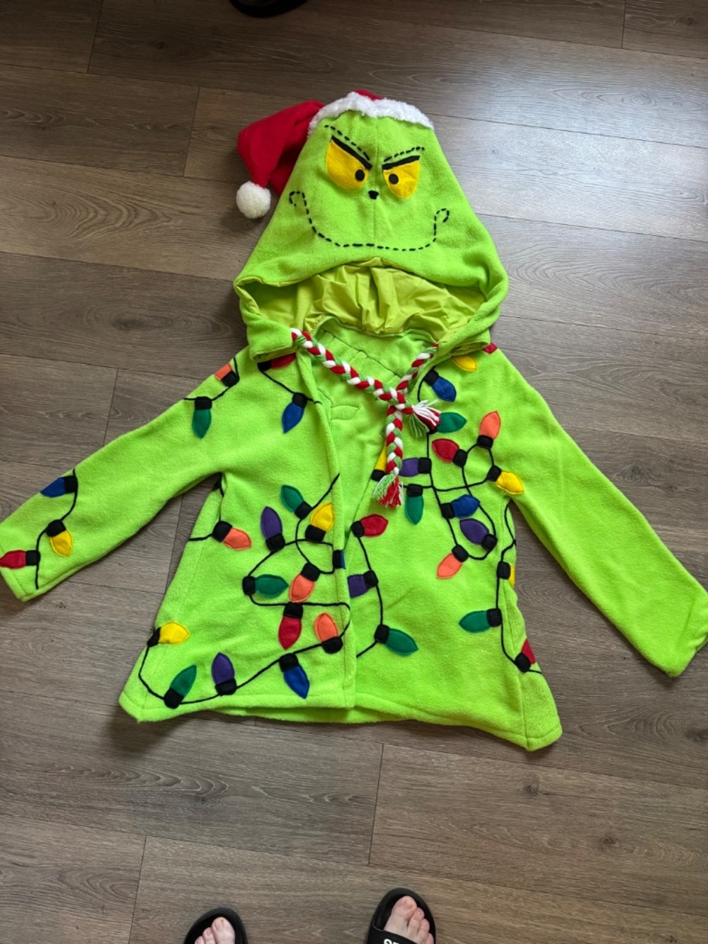 Custom Grinch kimono cardigan Christmas ugly party sweater